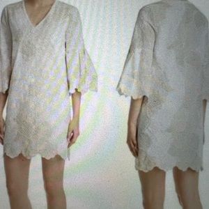 Le Gali embroidered dress in ivory